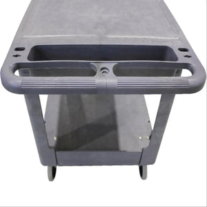 250kg 2 Shelf Flat Deck Stock Picker Trolley 1110x640x825mm - Material Handling