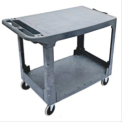 250kg 2 Shelf Flat Deck Stock Picker Trolley 1110x640x825mm