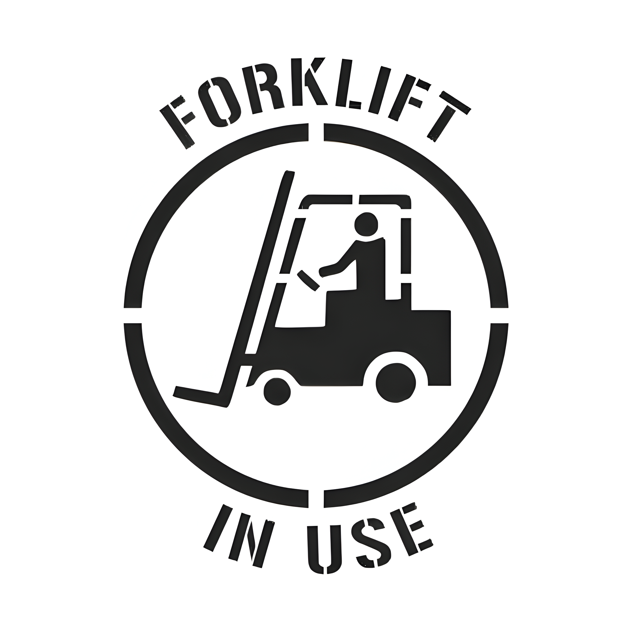 Forklift In Use Stencil 1.75 kg 1.5 mm Poly