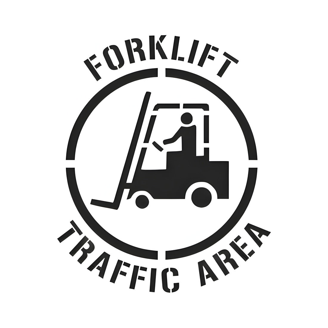 Forklift Traffic Area Stencil 1.75 kg 1.5 mm Poly