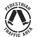 Pedestrian Traffic Area Stencil 1.75 kg 1.5 mm Poly