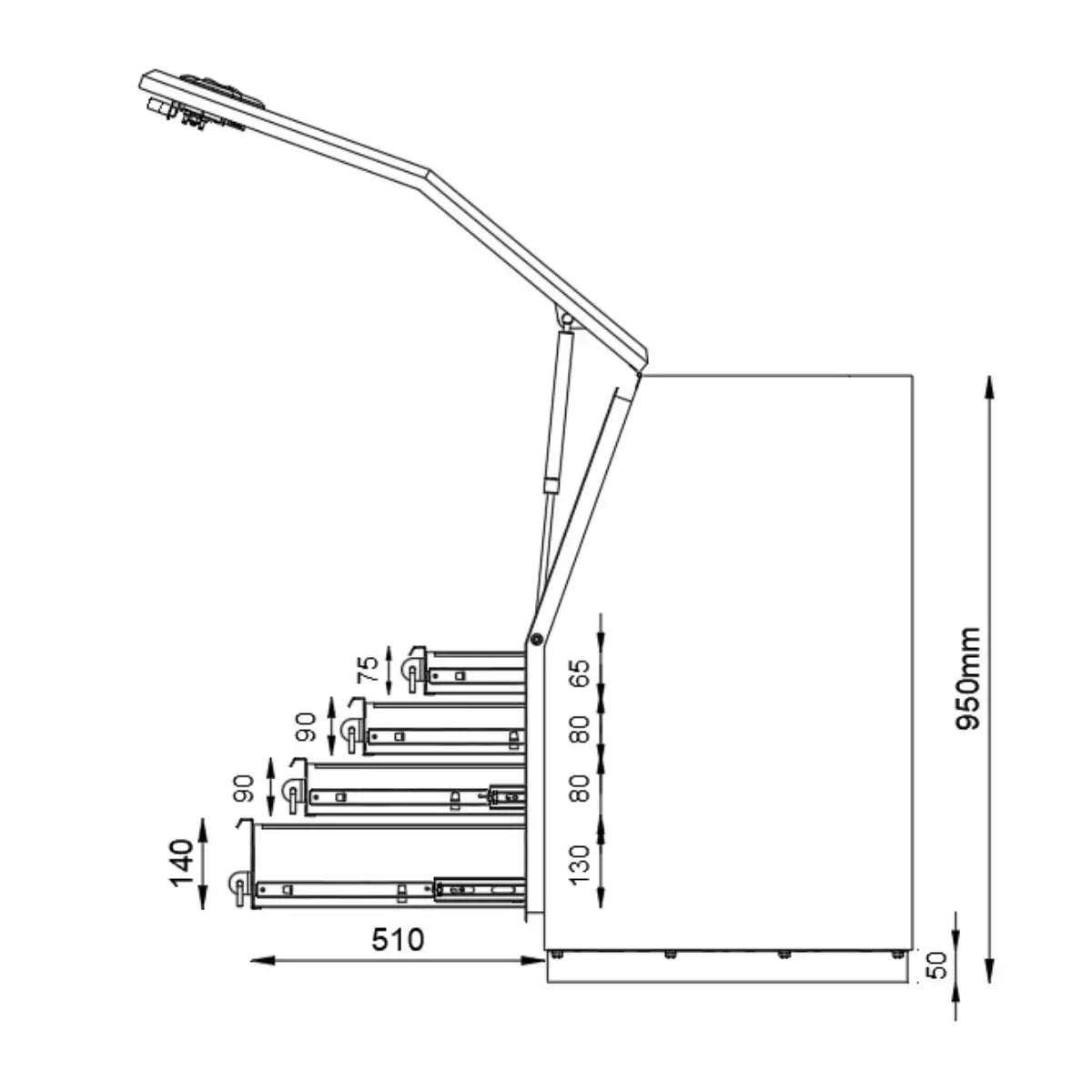 950H Series – Steel 8 Drawer Minebox