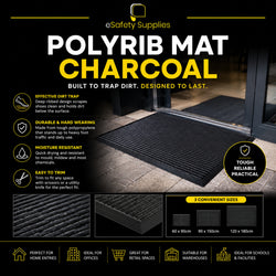 Polyrib Entrance Mat - Charcoal - General Entrance Matting