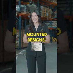 Bike Rack - Surface Mount - Narrow Hoop - Stainless Steel