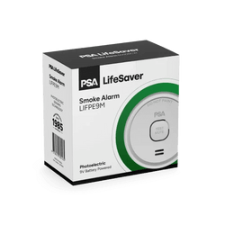 PSA Smoke Alarm 9V Battery Powered Photoelectric (Test & Mute Button)