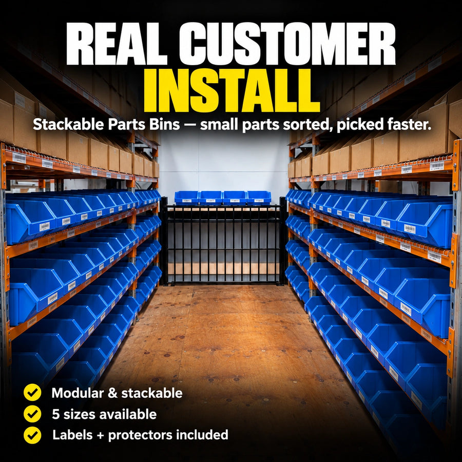 Stackable Parts Bins - Multiple Sizes