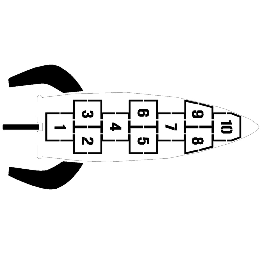 Rocket Hopscotch Stencil