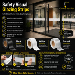 Safety Visual Glazing Strip - Black - Safety Visual Glazing Strips