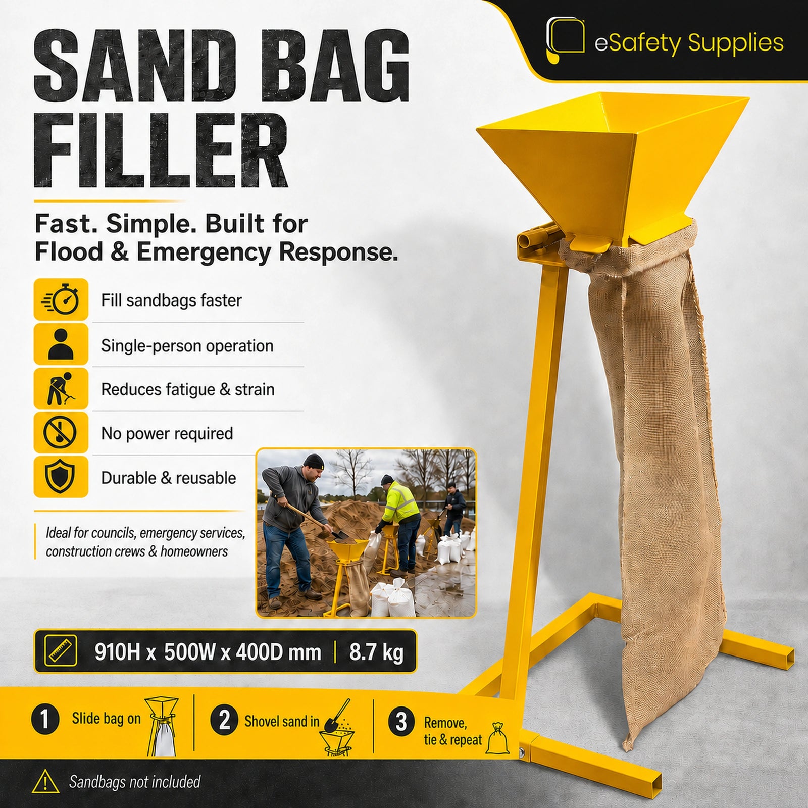 Sand Bag Filler - Easy To Use