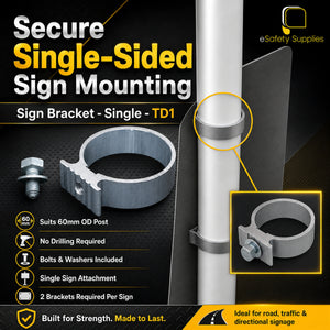 Sign Bracket - Single - TD1 - Brackets & Wedges