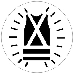 Safety Vest Area Circle Symbol Stencil