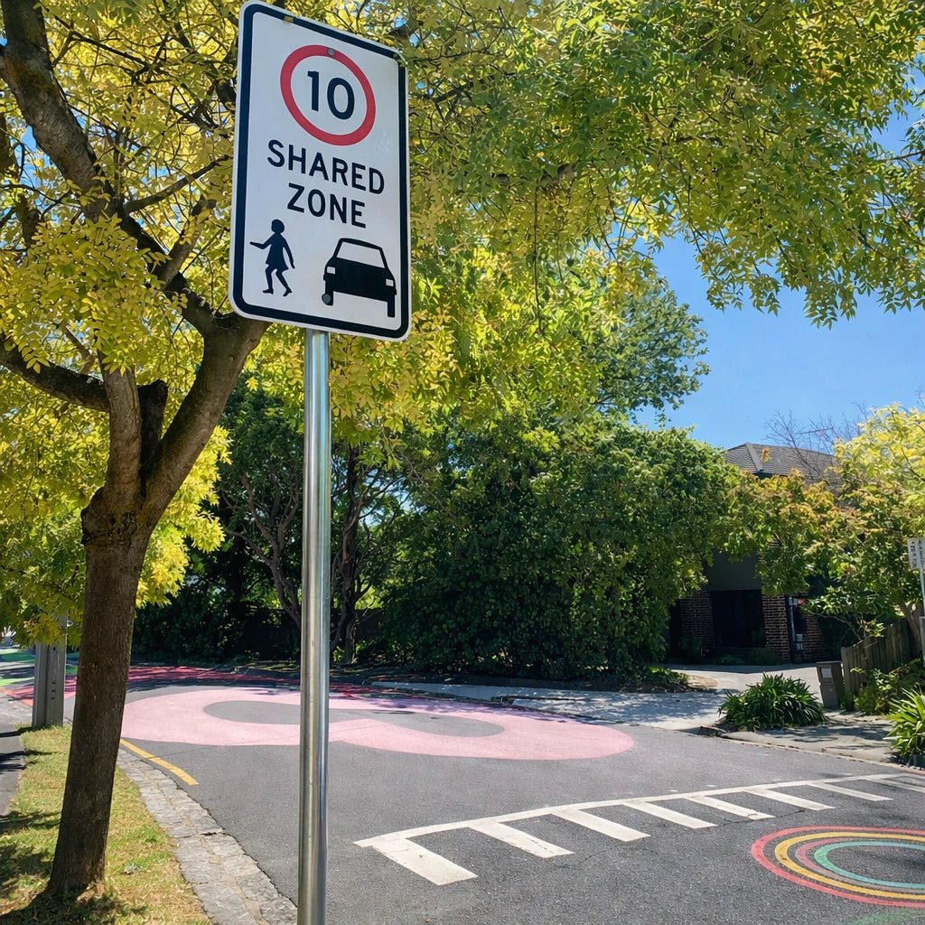 10km Shared Zone Sign - 450x750mm | R4-4