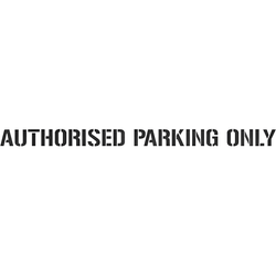 Authorised Parking Stencil 3.5 kg 1.5 mm Poly