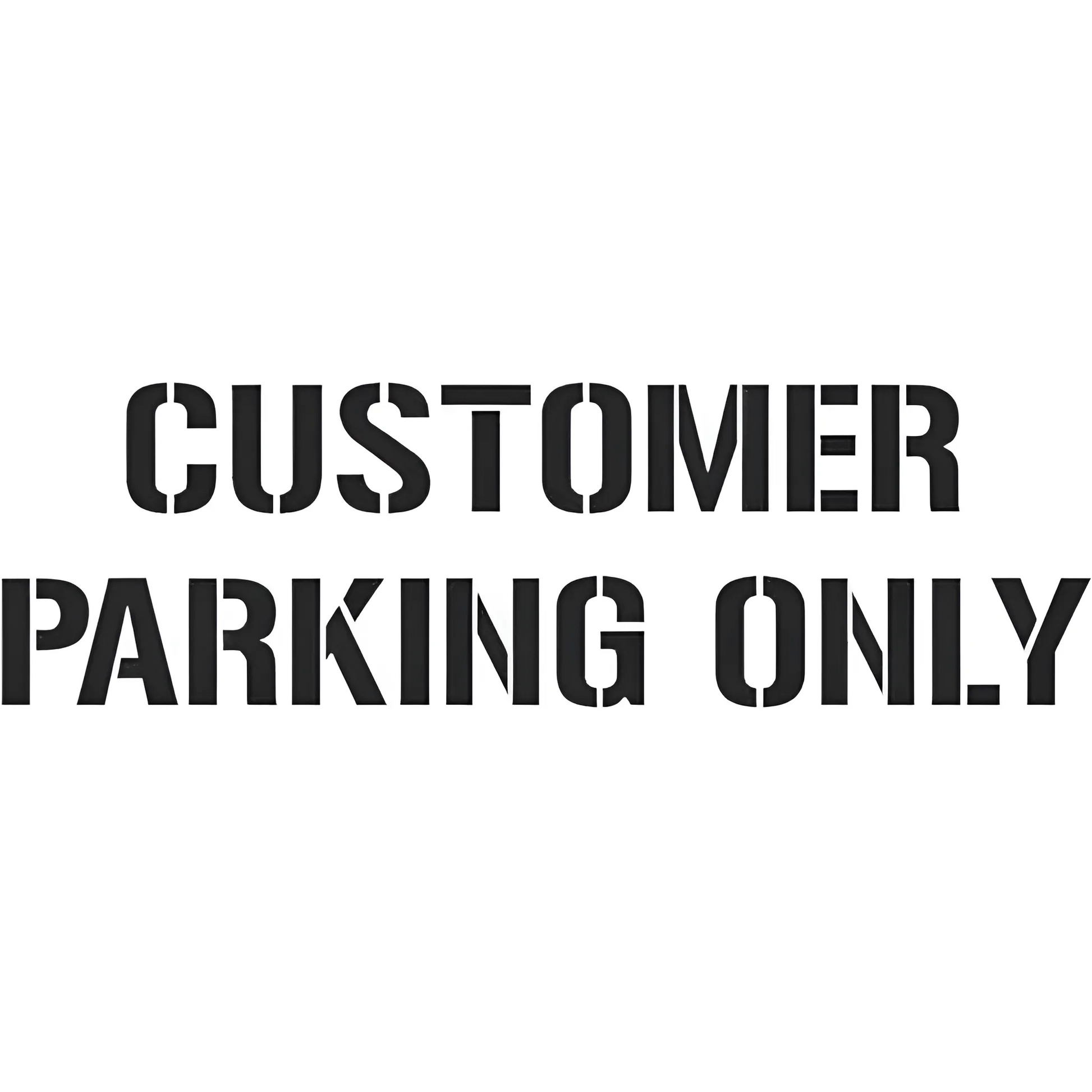 Customer Parking Only Stencil 3.5 kg 1.5 mm Poly