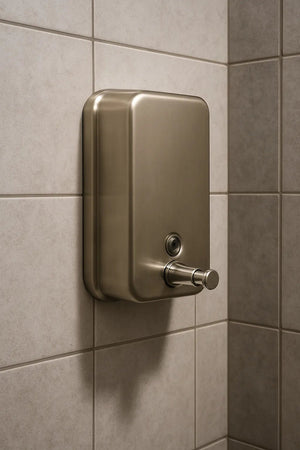 LUVELLE Liquid Soap Dispenser - Stainless Steel - Vertical - 1100ml - Cleaning Chemicals