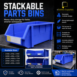 Stackable Parts Bins - Multiple Sizes - Plastics & Parts Bin
