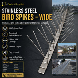Anti Bird Stainless Steel Spikes – Wide | 100cm Strip