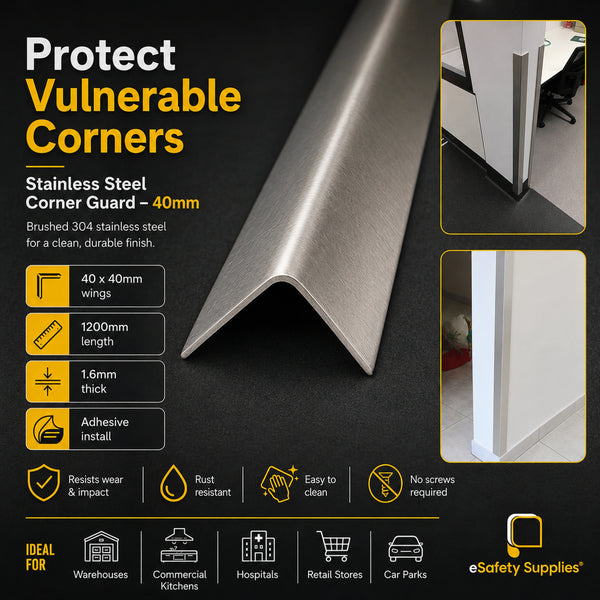 Corner Guard - Stainless Steel - 40mm