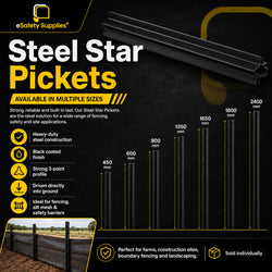 Steel Star Picket Post - Multiple Sizes