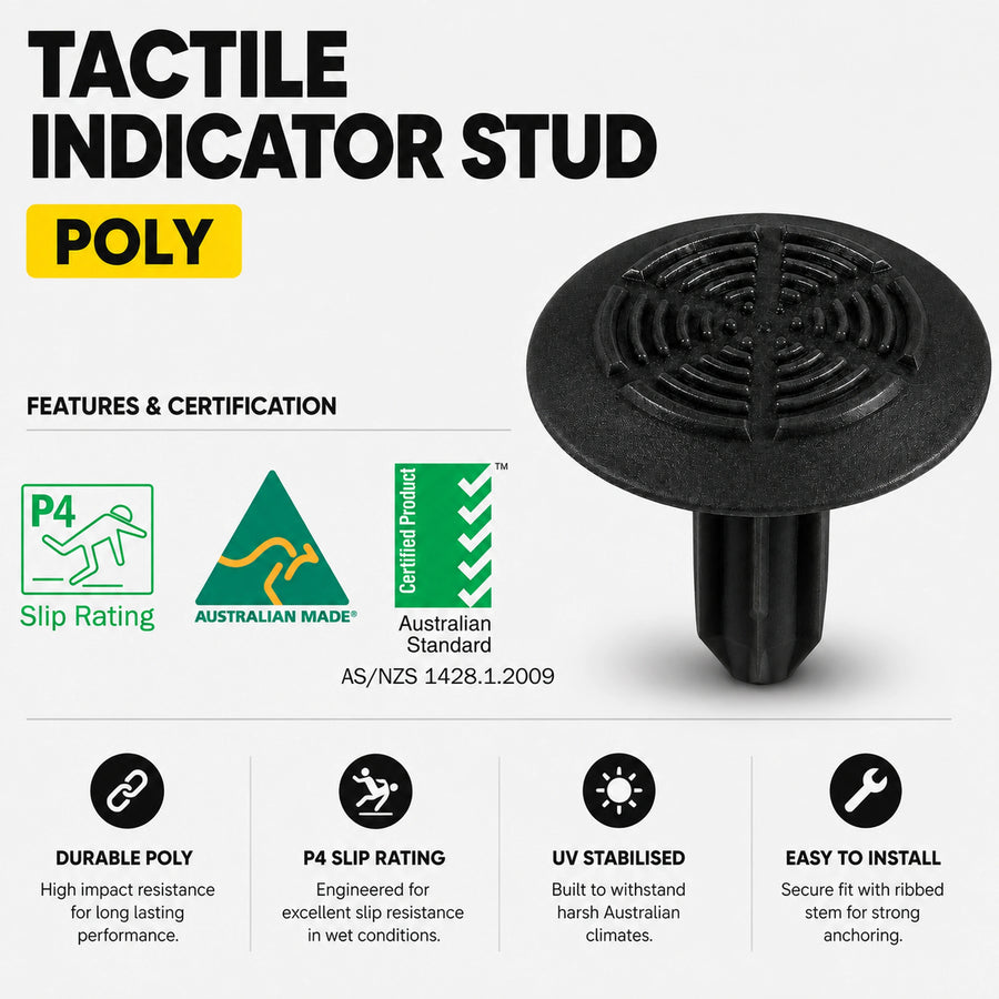 Tactile Indicator Poly Stud - Australian Made