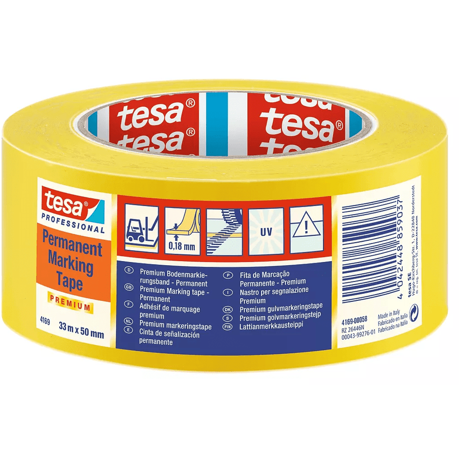 Tesa 4169 PVC Floor Marking Tape - 33m x 50 mm 3.5 kg