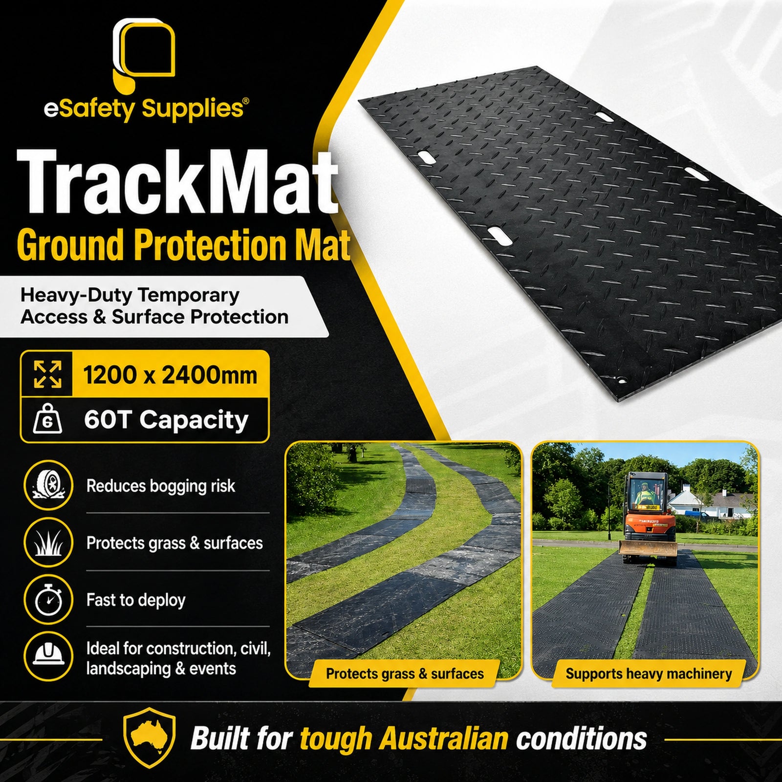 Trackmat - Ground Protection Mat | 60T Capacity