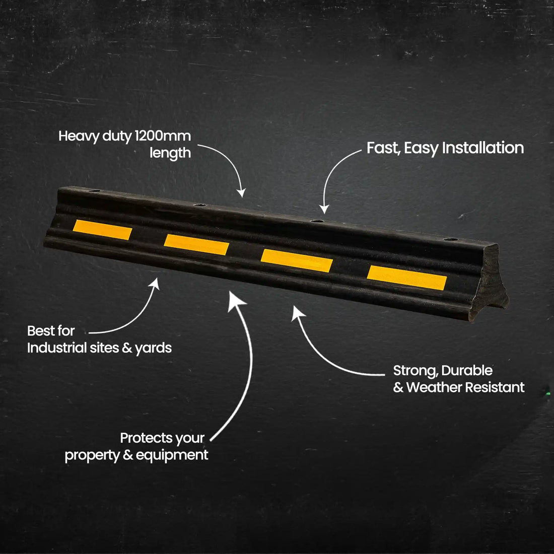Truck Wheel Stop - 1200mm | Plastic 70 kg