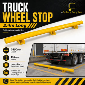 Truck Wheel Stop - 2.4m Long - Truck Wheel Stops