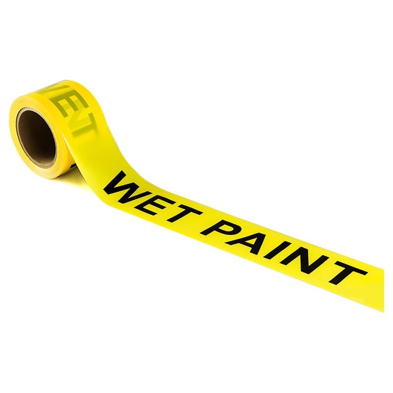 Safety Tape - Barricade "Wet Paint" - 72mm x 100M Roll