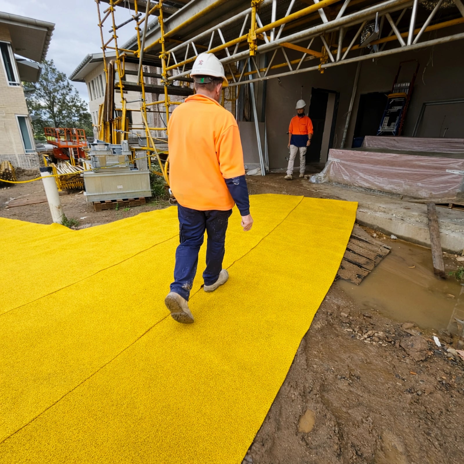 Construction Site Mat – Yellow - 1.2m x 10m