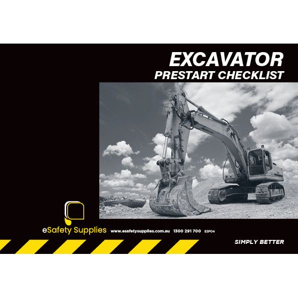 Excavator Prestart Checklist Books 2.1 kg