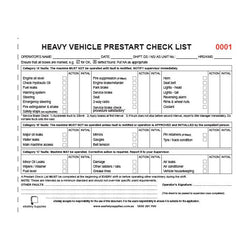 Heavy Vehicle Prestart Checklist Books