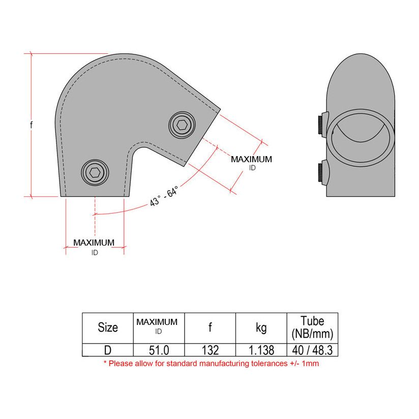 CopeRail 123 - Variable Acute Elbow