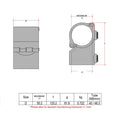 CopeRail 136 - Split Clamp-on Tee