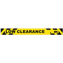 Low Height Clearance Aluminium Reflective Sign - 1.5m x 150mm 10.5 kg Clearance Height Sticker 1.8 HCS-1.8