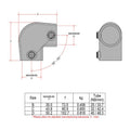 CopeRail 154 - Ramp Slope Elbow (79-101 degree)