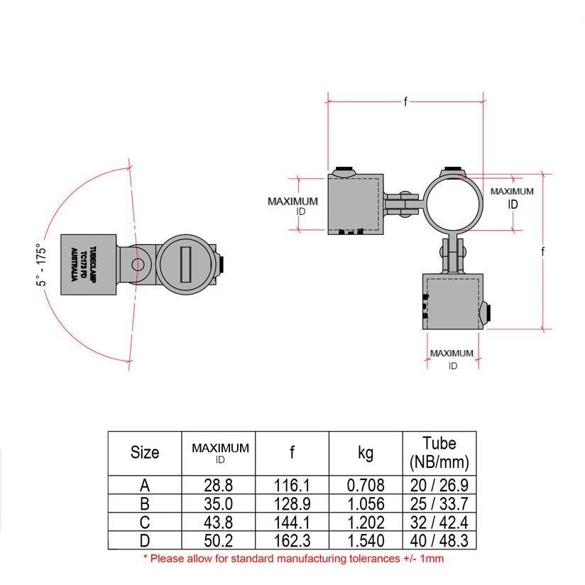 CopeRail 168 - Corner Swivel Combine