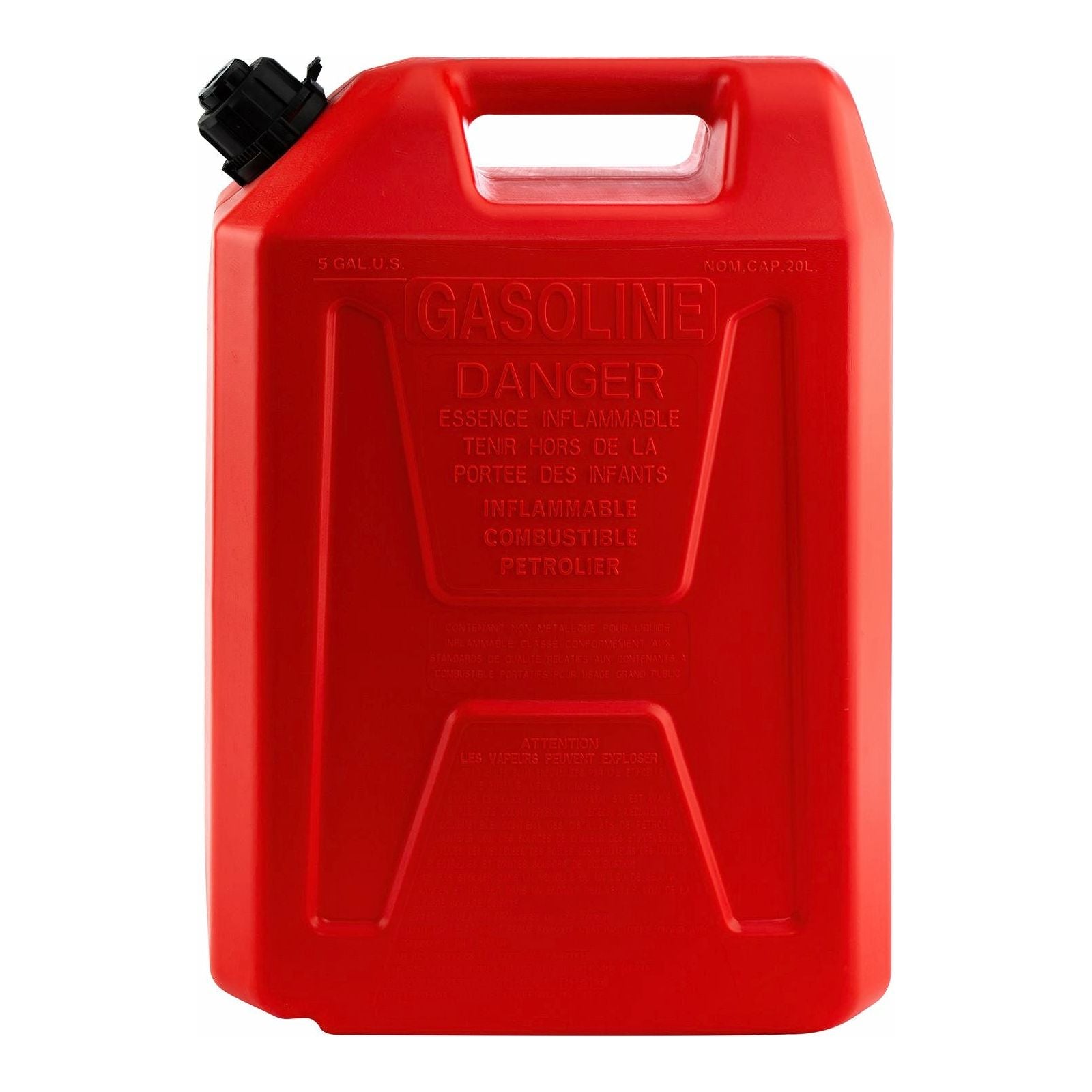 20L Red Plastic Fuel Can