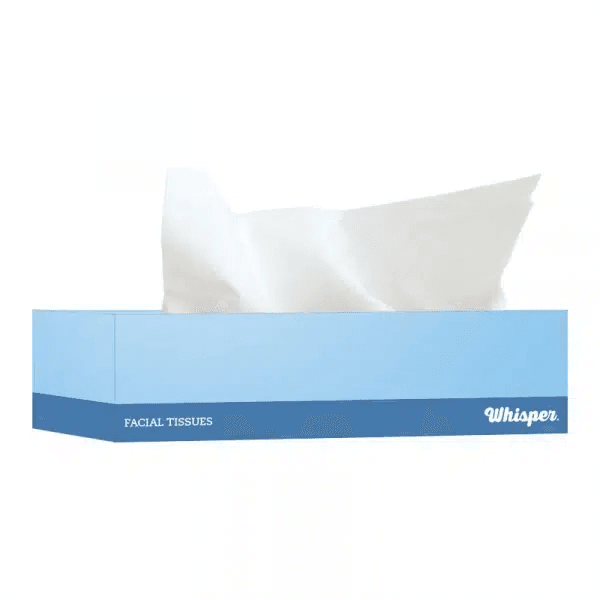 Whisper 2ply Facial Tissue 100s x 48 packs