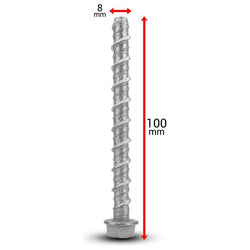 Screw Bolt - Galvanised - 8 x 100mm