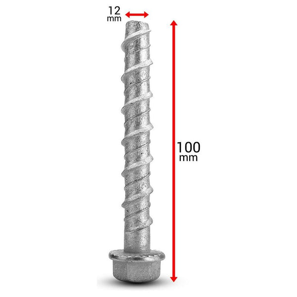 Screw Bolt - Galvanised - 12 x 100mm