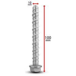 Screw Bolt - Galvanised - 10 x 100mm 0.175 kg