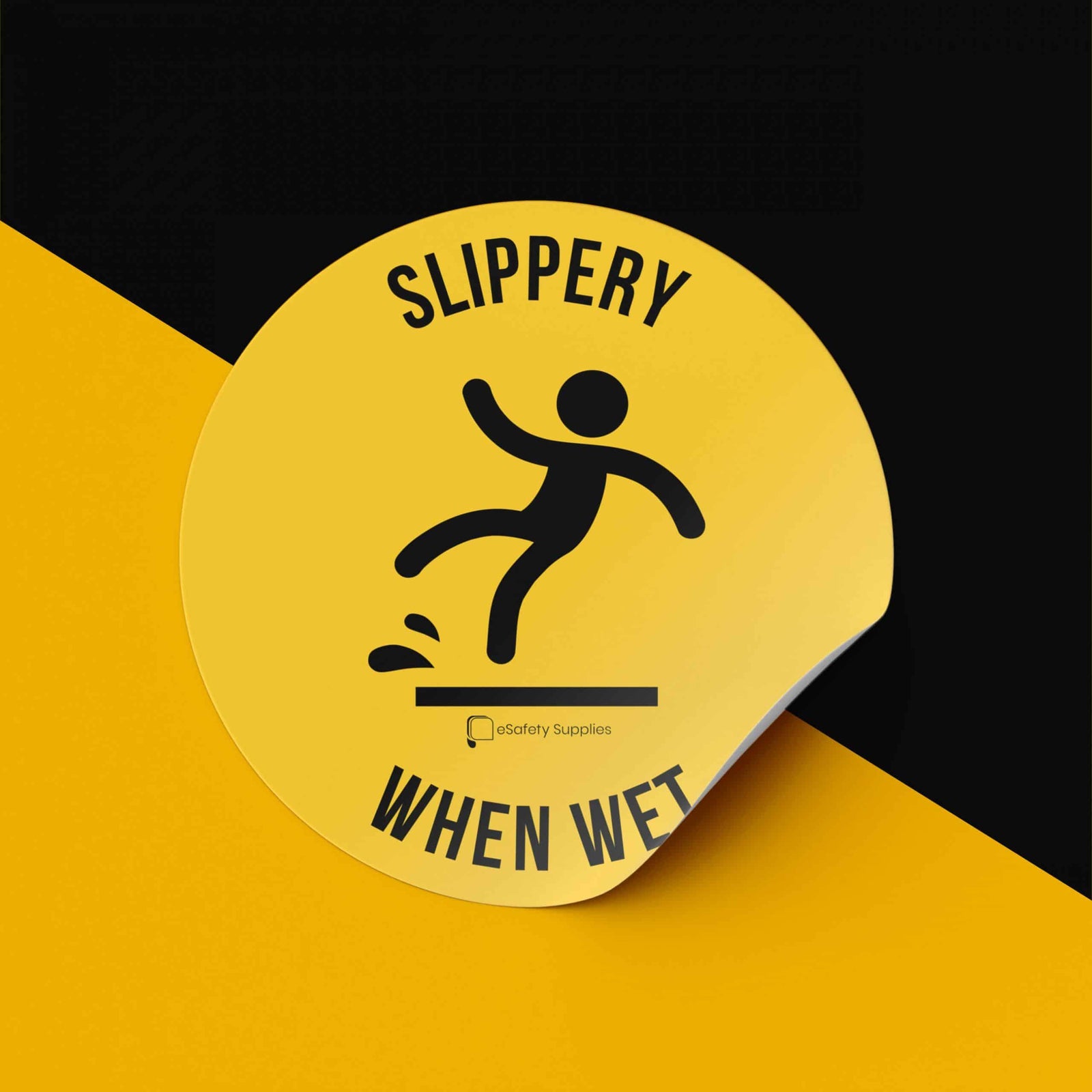 Slippery When Wet Floor Sticker - 400mm