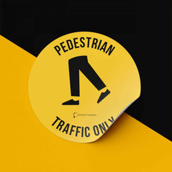 Pedestrian Traffic Only Floor Sticker - 400mm