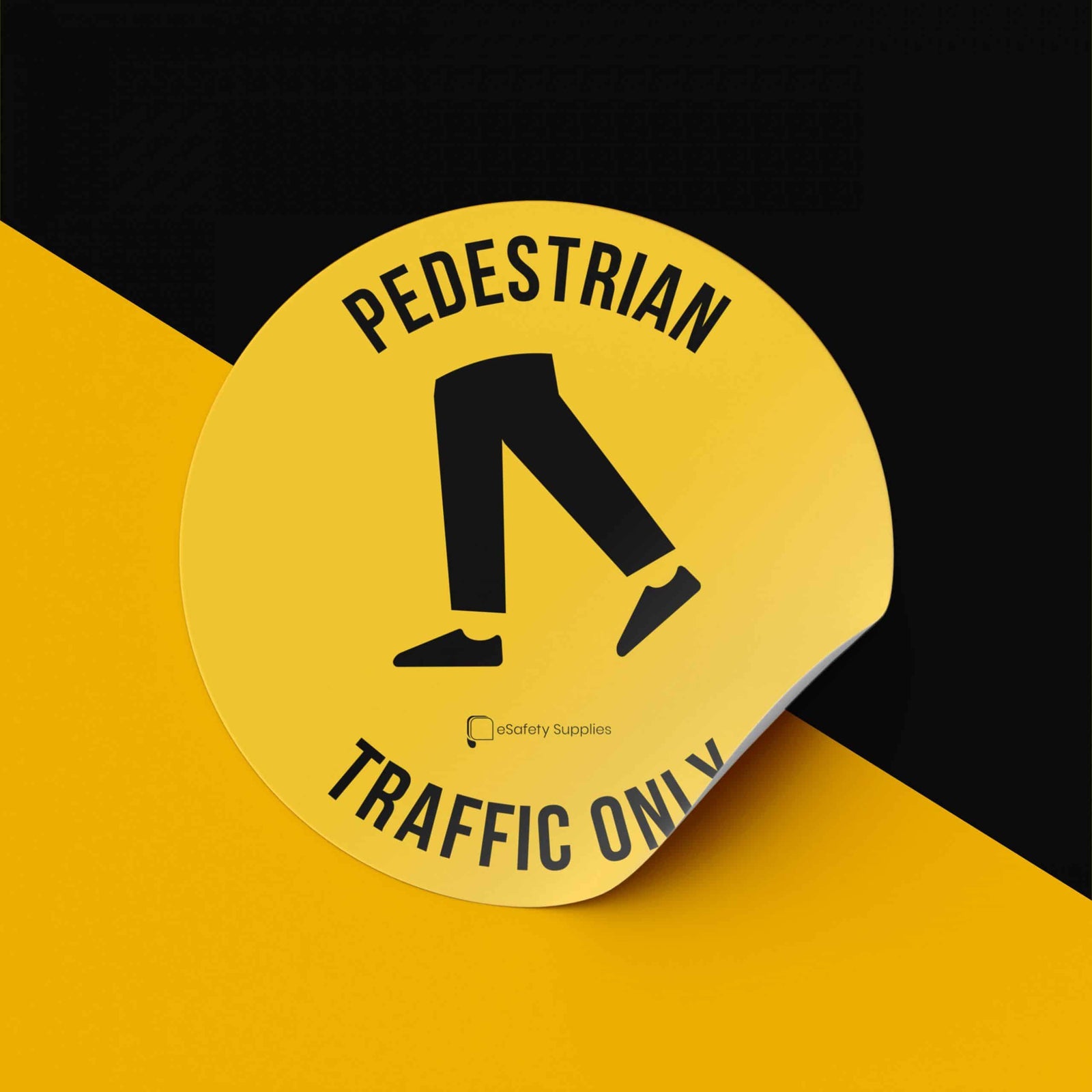 Pedestrian Traffic Only Floor Sticker - 400mm
