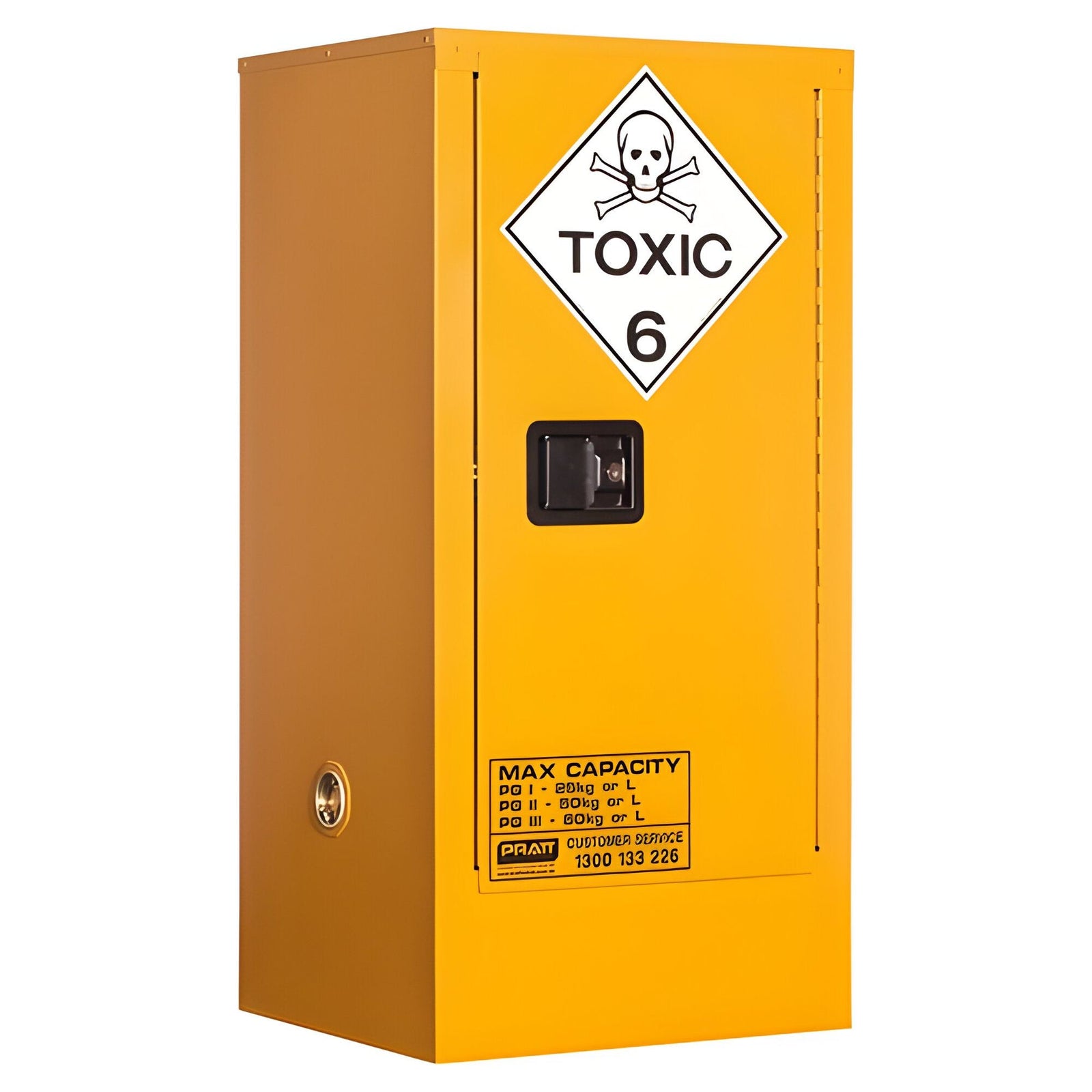 Toxic Storage Cabinet 60L 1 Door, 2 Shelf 227.5 kg