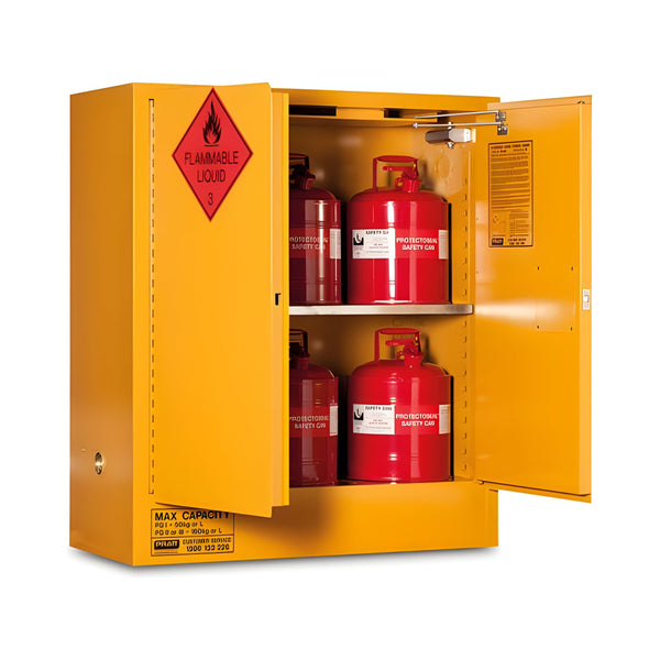 Flammable Storage Cabinet 160L 2 Door, 2 Shelf