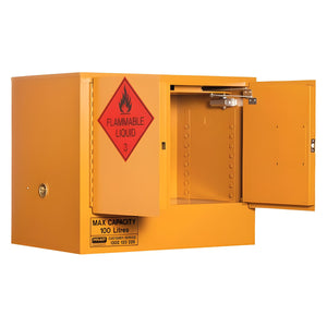 Flammable Storage Cabinet 100L 2 Door, 1 Shelf