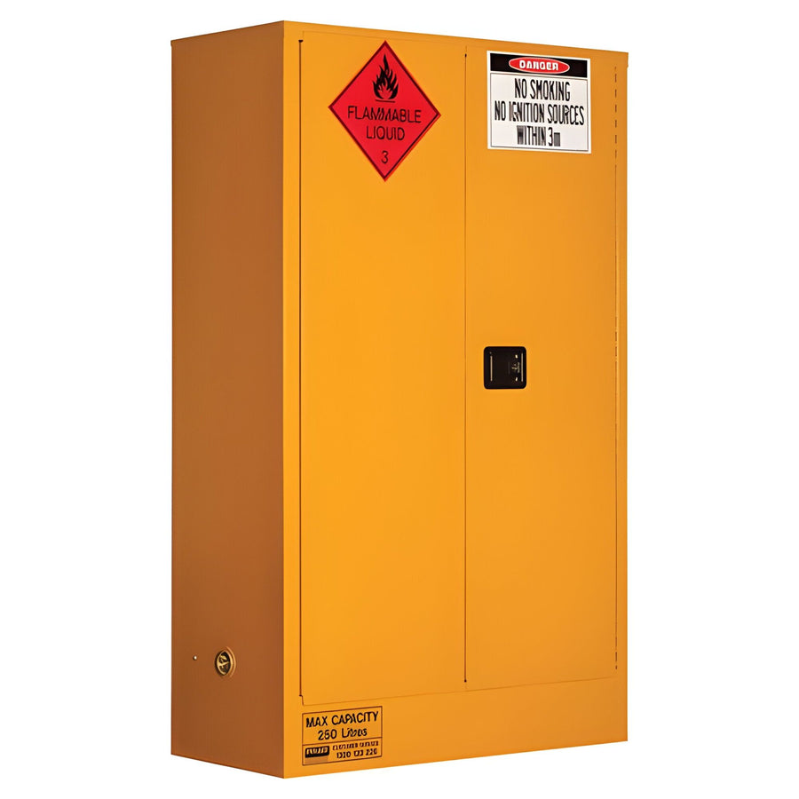 Flammable Storage Cabinet 250L 2 Door, 3 Shelf 654.5 kg