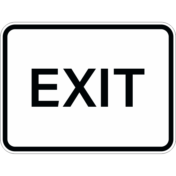 Regulatory Sign - Exit - 450 x 600mm 0.7 kg